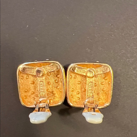 Rare CINER clip earrings-18k gold plated Swarovski crystal - Picture 2 of 6